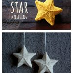 3D Star Ornament Free Knitting Pattern and Video Tutorial