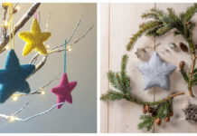 3D Star Ornament Free Knitting Pattern