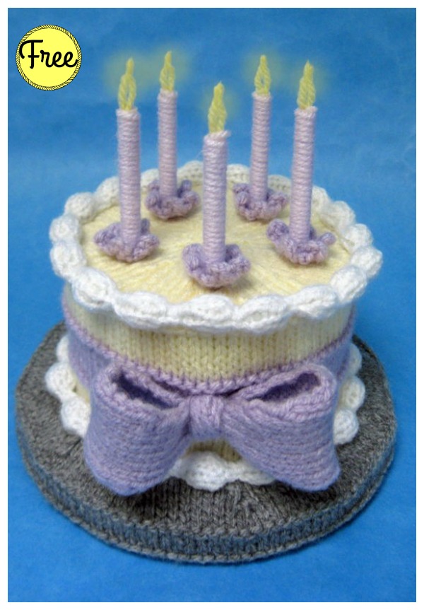 Amigurumi Birthday Cake Free Knitting Pattern