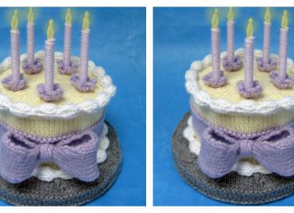 Amigurumi Birthday Cake Free Knitting Pattern