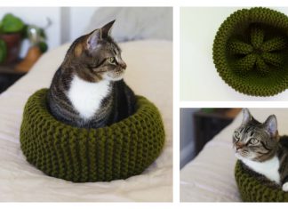 Cat Bed Free Knitting Pattern