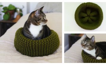 Cat Bed Free Knitting Pattern