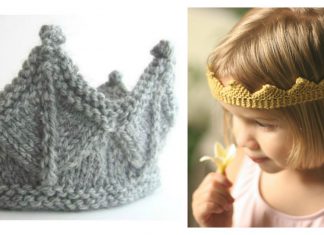 Crown Free Kintting Pattern and Video Tutorial