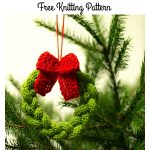 Cute Little Christmas Tree Wreath Free Knitting Pattern
