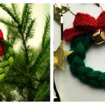 Cute Little Christmas Tree Wreath Free Knitting Pattern