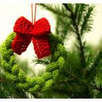 Cute Little Christmas Tree Wreath Free Knitting Pattern