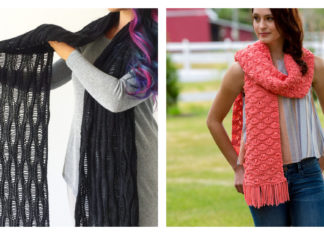 Drop-Stitch Scarf Free Crochet Pattern