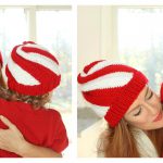 Easy Candy Cane Swirl Hat Free Knitting Pattern
