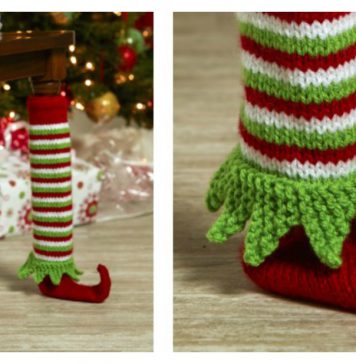 Elf Shoe Table Leg Cover Free Knitting Pattern