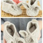 Family Bunny Slippers Free Knitting Pattern