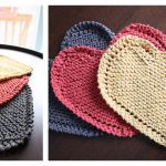 Heart Shaped Dishcloth Free Knitting Pattern