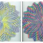 Round Sunburst Dishcloth Free Knitting Pattern
