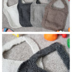 Set Of Four Bibs Free Knitting Pattern