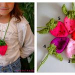 Strawberry Coin Bag Free Knitting Pattern