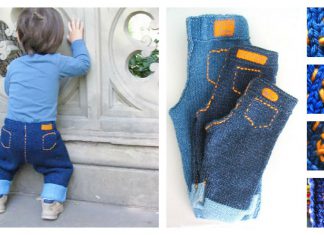 Unisex Baby Jeans Free Knitting Pattern