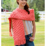 Wavy Drop-Stitch Scarf Free Knitting Pattern