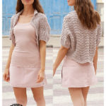 Billowing Rose Bolero Free Knitting Pattern