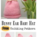 Bunny Ear Baby Hat Free Knitting Pattern
