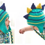 Dinosaur Hat Free Knitting Pattern