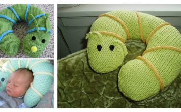 Easy Baby Buddy Inchworm Pillow Free Knitting Pattern