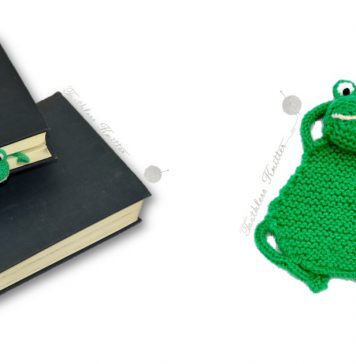 Flat Frog Bookmark Free Knitting Pattern