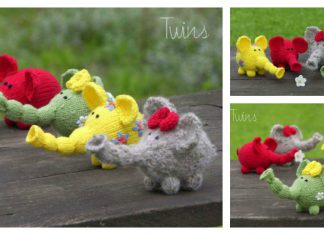 Flower Power Elephants Free Knitting Pattern