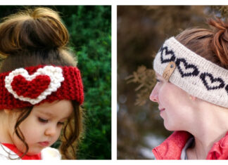 Heart Head Warmer Free Knitting Pattern