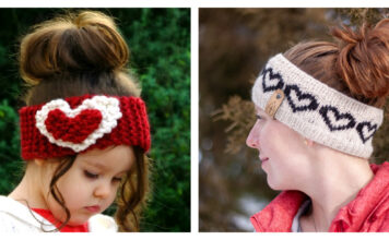 Heart Head Warmer Free Knitting Pattern