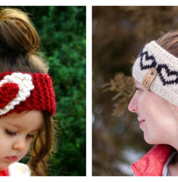 Heart Head Warmer Free Knitting Pattern