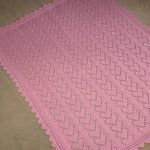 Lace Heart Chains Baby Blanket Knitting Pattern