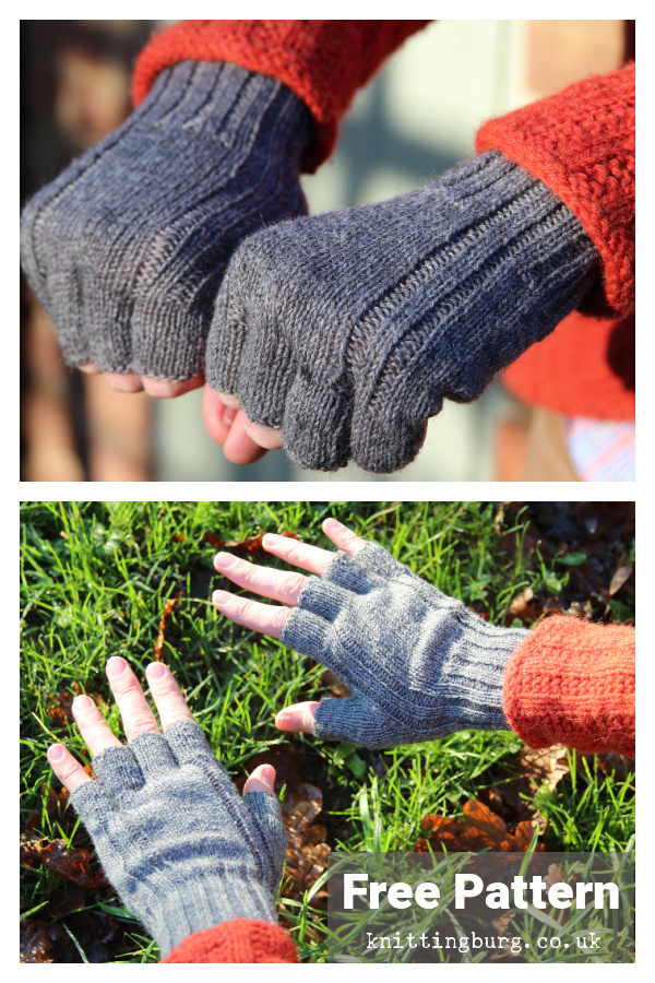 Tipless Gloves Free Knitting Pattern