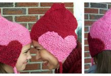 Matching Hearts Hat Free Knitting Pattern