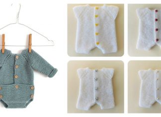 Newborn Romper Free Knitting Pattern and Tutorial