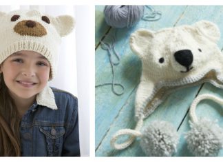 Polar Bear Hat Free Knitting Pattern