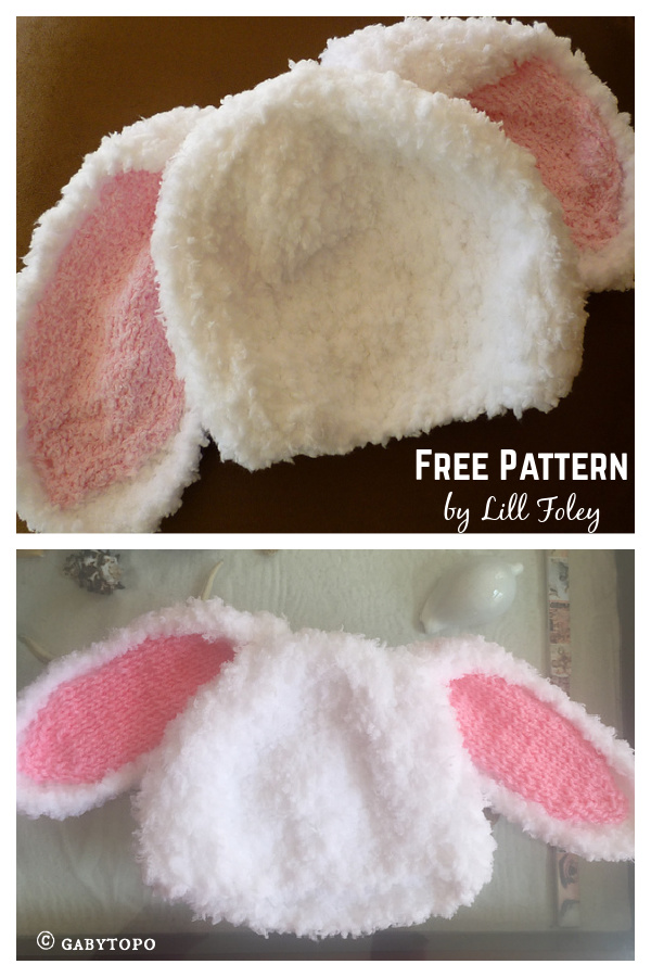 Easy Baby Bunny Hat Free Knitting Pattern
