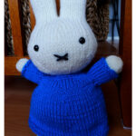 Bunny in a Blue Dress Free Knitting Pattern