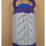 Cabled Water Bottle Carrier Free Knitting Pattern