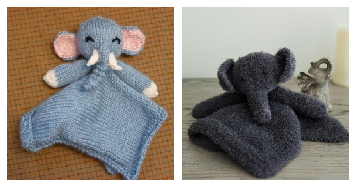 Cutie Elephant Blankie Free Knitting Pattern