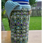 Falling Ribbons Water Bottle Cozy Free Knitting Pattern