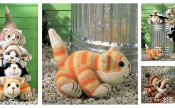 Four Cats Free Knitting Pattern