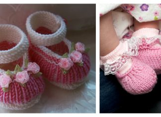 Mary Jane Baby Booties Free Knitting Pattern