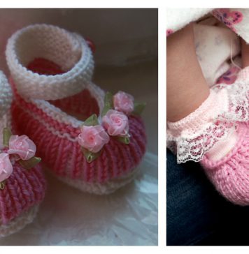 Mary Jane Baby Booties Free Knitting Pattern