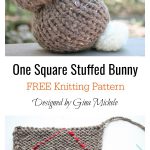 One Square Stuffed Bunny Free Knitting Pattern