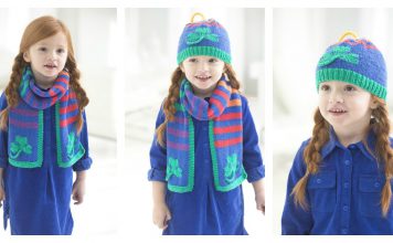 Shamrock Scarf and Hat Free Knitting Pattern