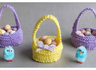 Sweet Little Easter Baskets Free Knitting Pattern