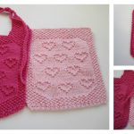 Sweet Heart Bib and Cloth Free Knitting Pattern