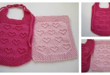 Sweet Heart Bib and Cloth Free Knitting Pattern