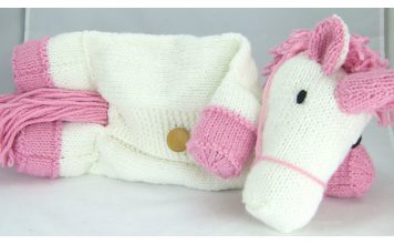 Unicorn Pyjama Case Knitting Pattern