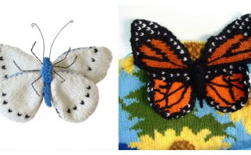 3D Butterfly Free Knitting Pattern