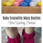 Baby Crocodilly Mocs Booties Free Knitting Pattern